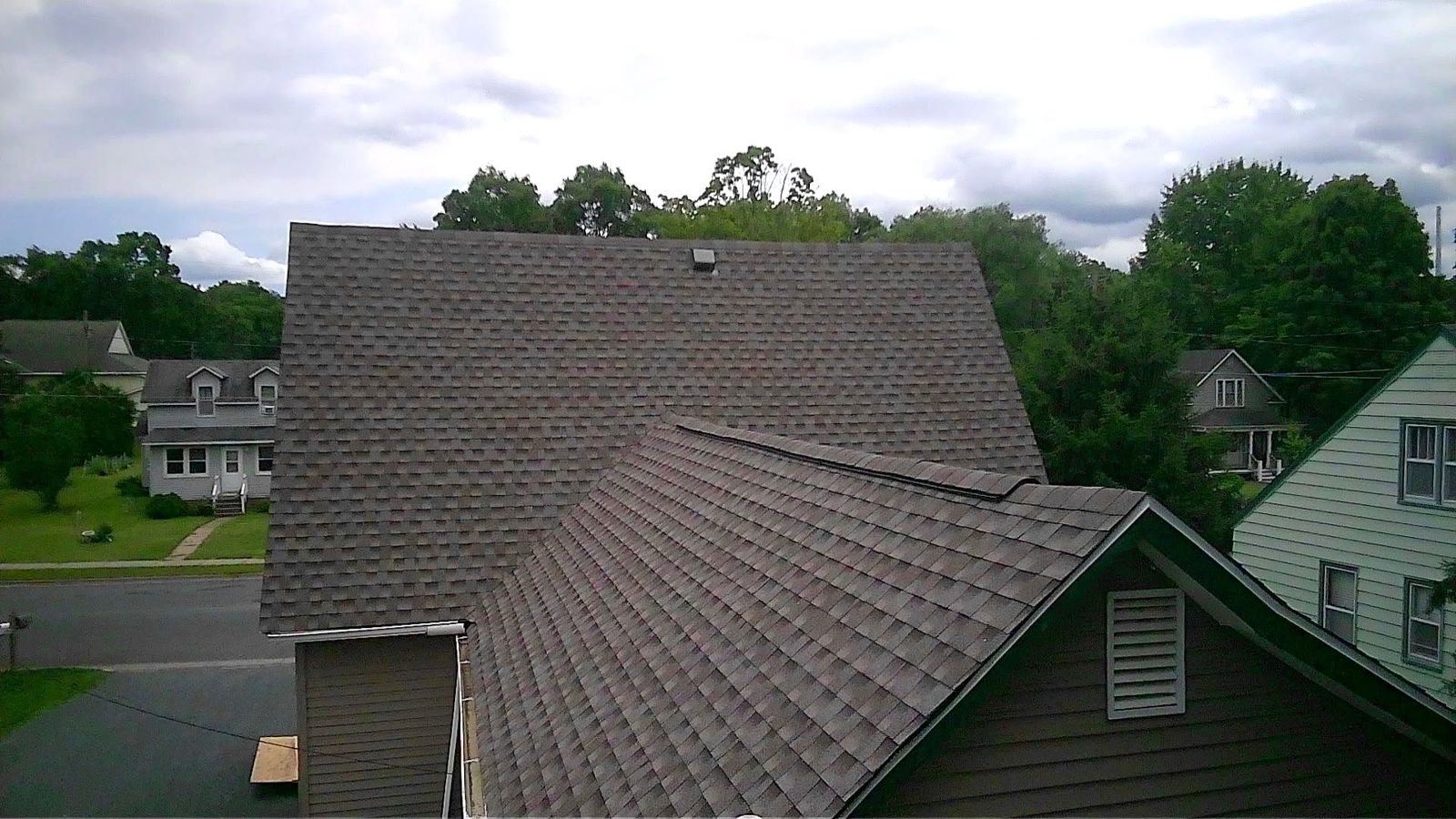 New roof among the trees